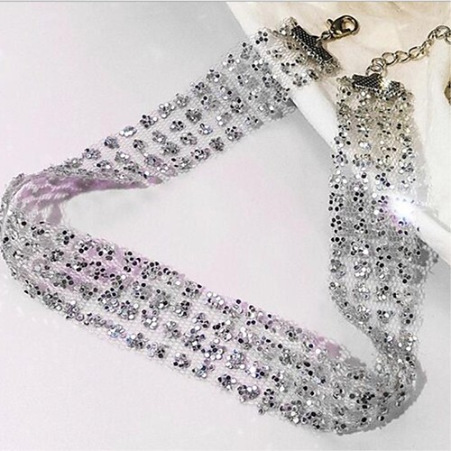 

Women's Crystal Choker Necklace Star Ladies Simple Illuminated Stone Alloy Gold Silver 6 cm Necklace Jewelry 1pc For Gift Daily