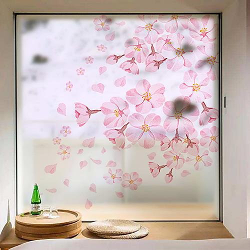 

Window Film & Stickers Decoration Matte / Contemporary Flower / Floral PVC(PolyVinyl Chloride) Window Sticker / Matte
