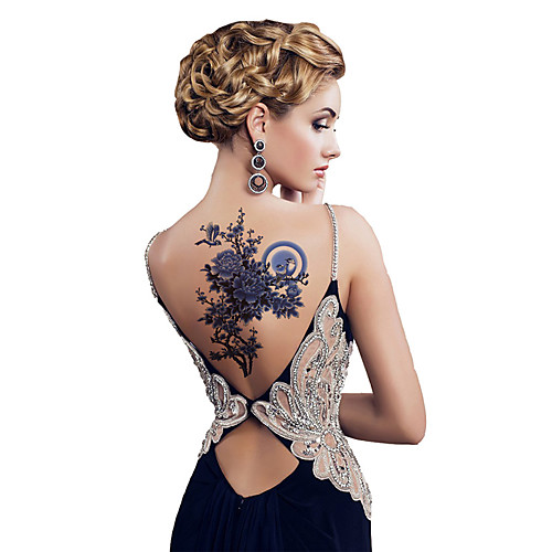 

3 pcs Tattoo Stickers Temporary Tattoos Flower Series Body Arts Shoulder