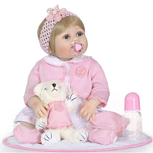 

NPKCOLLECTION NPK DOLL Reborn Doll Girl Doll Baby Girl 24 inch Full Body Silicone Silicone Vinyl - Newborn Gift Child Safe Non Toxic Artificial Implantation Blue Eyes Tipped and Sealed Nails Kid's