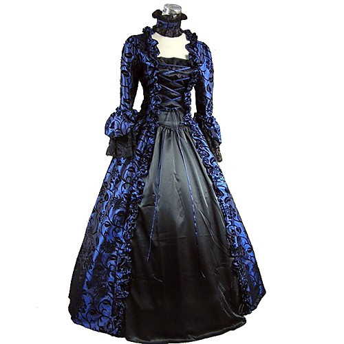 фото Рококо викторианский стиль 18-ый век платья костюм для вечеринки жен. костюм буле / черный винтаж косплей для вечеринок выпускной рукава 3/4 с пышной юбкой lightinthebox
