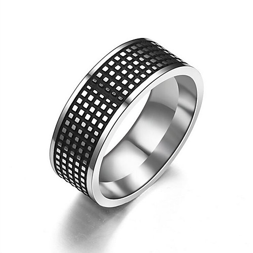 

Men's Band Ring 1pc Silver Titanium Steel Silver Plated Gold Plated Simple Vintage Fashion Daily Carnival Jewelry