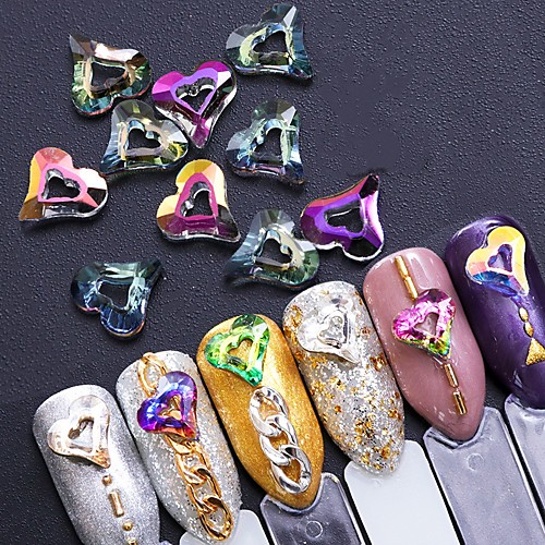 

10 pcs Fashionable Design / Creative Artificial Nail Tips Nail Art Kit Nail Jewelry For nail art Manicure Pedicure Daily Wear Stylish