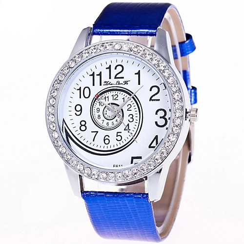 

Women's Wrist Watch Quartz Leather Black / White / Blue Chronograph Lovely Large Dial Analog Ladies Bangle Elegant - Coffee Red Blue One Year Battery Life