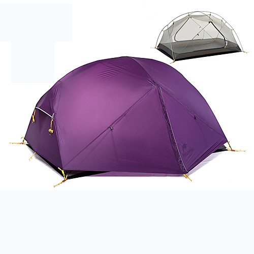 фото Naturehike 2 человека туристические палатки на открытом воздухе легкость с защитой от ветра дожденепроницаемый двухслойные зонты палатка >3000 mm для lightinthebox