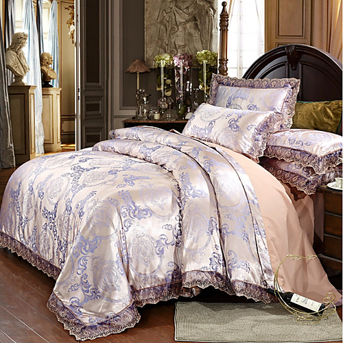 

Duvet Cover Sets Luxury Polyster Printed & Jacquard 4 PieceBedding Sets / 300 / 4pcs (1 Duvet Cover, 1 Flat Sheet, 2 Shams)