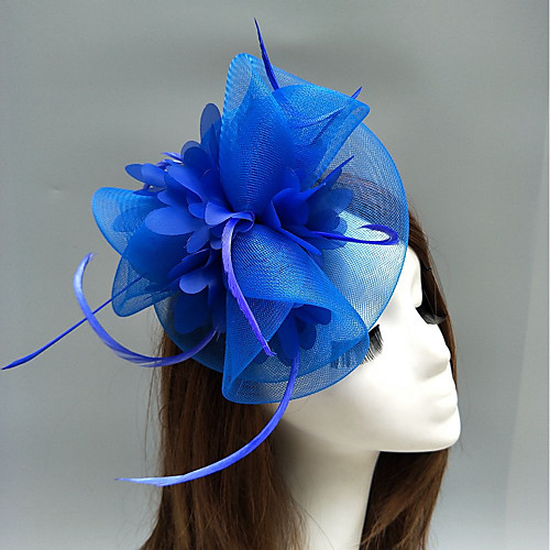 

Перья / Сеть Fascinators / Головные уборы / Аксессуары для волос с Пух / Цветы 1шт Свадьба / Особые случаи Заставка