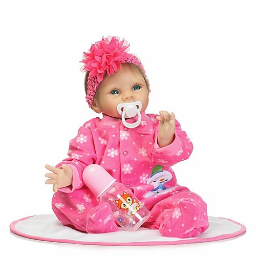 

NPKCOLLECTION NPK DOLL Куклы реборн Кукла для девочек Девочки 24 дюймовый Силикон - Новорожденный Подарок Безопасно для детей Non Toxic / Искусственные имплантации Голубые глаза