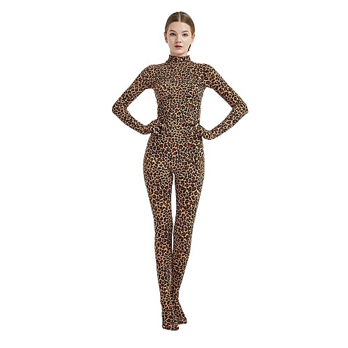 

Patterned Zentai Suits Cosplay Costume Catsuit Adults' Spandex Lycra Cosplay Costumes Sex Women's Brown Leopard Halloween Carnival Masquerade / Skin Suit / High Elasticity