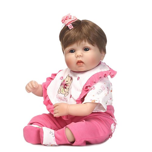 

NPKCOLLECTION NPK DOLL Куклы реборн Девочки 18 дюймовый Силикон - как живой Подарок Искусственные имплантации Голубые глаза Детские Девочки Игрушки Подарок