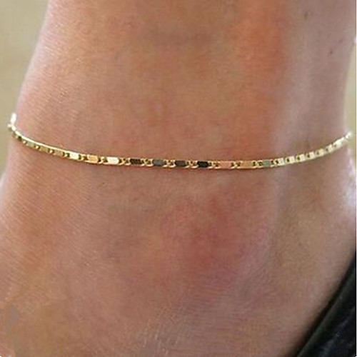 

Women's Ankle Bracelet feet jewelry Single Strand Cheap Dainty Ladies Stylish Simple Delicate Anklet Jewelry Gold / Silver For Daily