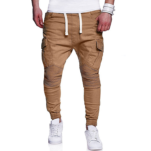 

Men's Sporty / Basic Chinos Pants - Solid Colored Classic Outdoor Black Army Green Khaki US32 / UK32 / EU40 US36 / UK36 / EU44 US38 / UK38 / EU46