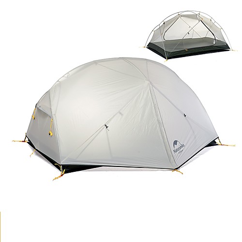 фото Naturehike 2 человека туристические палатки на открытом воздухе легкость с защитой от ветра дожденепроницаемый двухслойные зонты палатка >3000 mm для lightinthebox