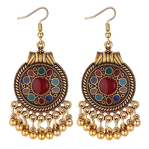 

Women's Synthetic Tanzanite Drop Earrings Hanging Earrings Jhumka Earrings Ladies Stylish Asian Earrings Jewelry Black / Red / Blue For Daily Going out 1 Pair