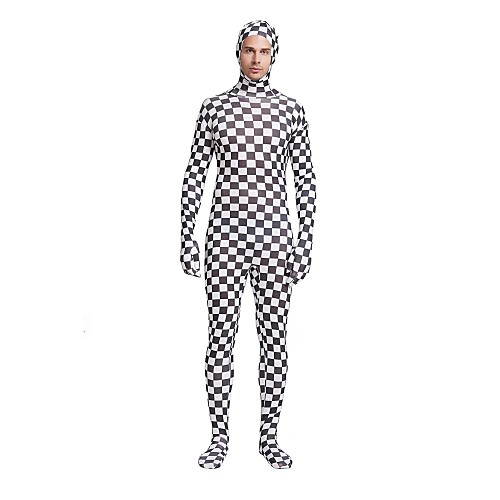 

Patterned Zentai Suits Cosplay Costume Skin Suit Adults' Spandex Lycra Cosplay Costumes Sex Men's Women's Black Check Halloween Carnival Masquerade / High Elasticity