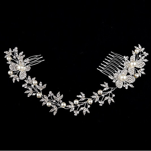 

Alloy Hair Combs / Hair Accessory with Rhinestone 1 Piece Wedding / Special Occasion Headpiece