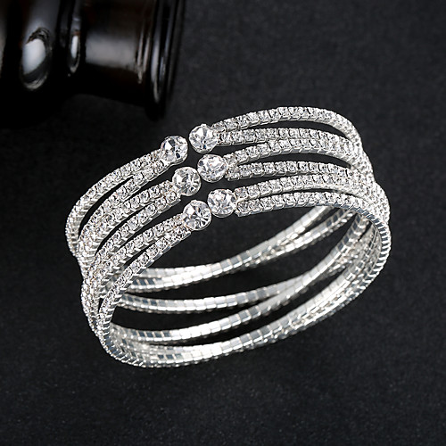 

Жен. Браслет разомкнутое кольцо европейский Мода Сплав Браслет Ювелирные изделия Серебряный / Розовое золото Назначение Свадьба Повседневные