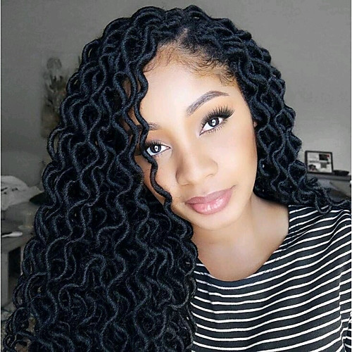 

Волосы для кос Кудрявый дредлоки / Кудрявые косы / Faux Locs Искусственные волосы 1 ед., 24 корня / пакет косы волос Нейтральный 45 см Жаропрочная / Искусственные дреды / 100% волосы канекалона