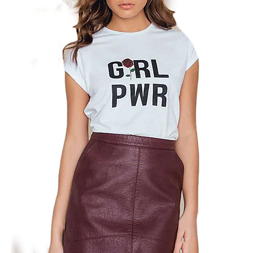 

Women's Going out T-shirt - Letter White