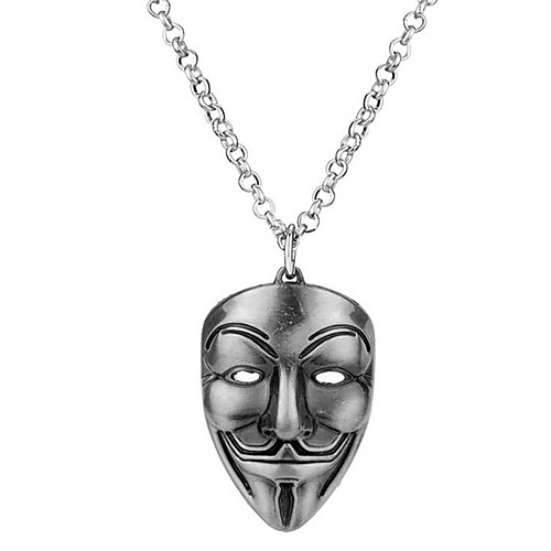 

Men's Pendant Necklace Sculpture Stylish Trendy Silver Plated Gold Plated Alloy Gold Bronze Dark Gray 45 cm Necklace Jewelry 1pc For Halloween Masquerade