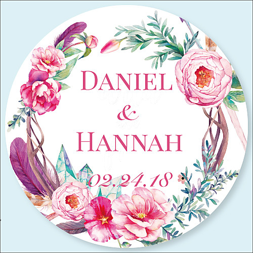 

Wedding Stickers, Labels & Tags - 48 pcs Circular Stickers / Envelope Sticker All Seasons