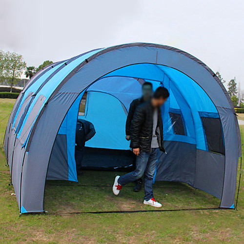 фото 8 человек укрытие-туннель семейный кемпинг-палатка на открытом воздухе легкость с защитой от ветра воздухопроницаемость однослойный карниза тоннели и переходы палатка 1000-1500 mm для lightinthebox