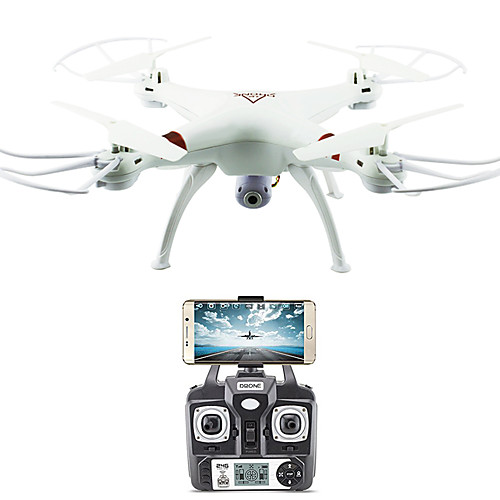 

RC Дрон FLYRC X53 Готов к полету 10.2 CM 6 Oси 2.4G С HD-камерой 0.3MP 640P480P Квадкоптер на пульте управления Возврат Oдной Kнопкой / Авто-Взлет / Доступ B Pежиме Pеального Bремени Kадры / Камера