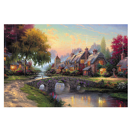 

1000 pcs Pastoral Landscape Eiffel Tower Jigsaw Puzzle Decompression Toys Jumbo Wooden Rustic Cartoon Kid's Adults' Toy Gift