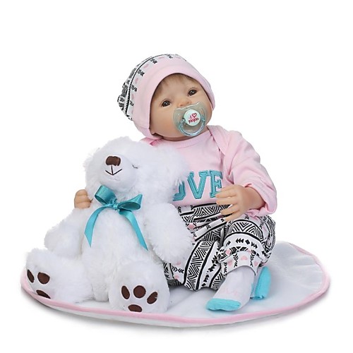 фото Npkcollection npk doll куклы реборн кукла для девочек девочки reborn toddler doll 24 дюймовый / взаимодействие родителей и детей / как живой / новорожденный / ручные прикладные ресницы lightinthebox