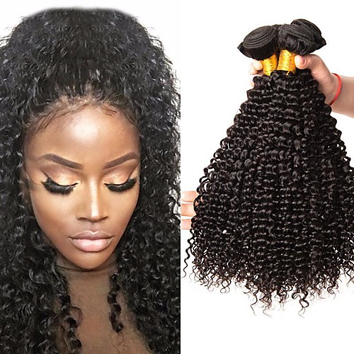 

3 Bundles Brazilian Hair Curly Human Hair 150 g Human Hair Extensions 8-28 inch Black Natural Color Human Hair Weaves Soft Extention Best Quality Human Hair Extensions / 8A