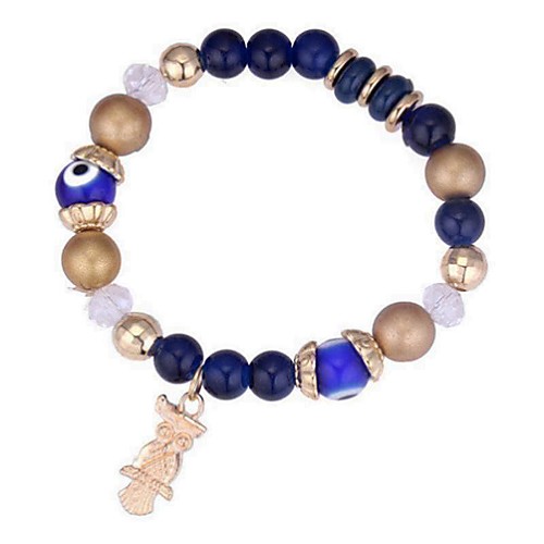 

Women's Bead Bracelet Beads Owl Ladies Vintage Ethnic Fashion Acrylic Bracelet Jewelry Black / Red / Blue For Party Ceremony