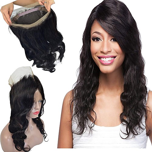 

Peruvian Hair 360 Frontal Wavy Free Part Swiss Lace Human Hair Women's Best Quality / 100% Virgin / Lace Closure Christmas / Christmas Gifts / Wedding