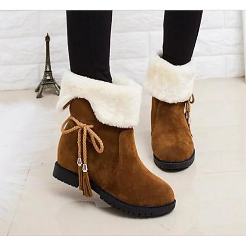 

Жен. Ботинки На низком каблуке Полиуретан Удобная обувь / Зимние сапоги Зима Черный / Коричневый / Красный / EU39