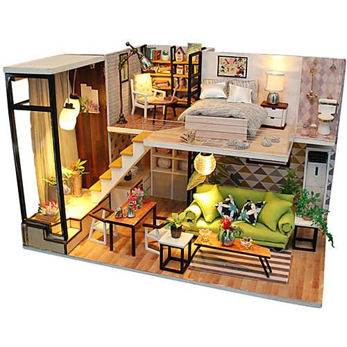 

Dollhouse Miniature Room Accessories Creative LED Light DIY Furniture Wooden Modern Style Kid's Boys' Girls' Toy Gift / Parent-Child Interaction