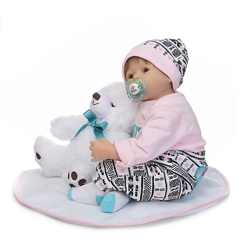 фото Npkcollection npk doll куклы реборн кукла для девочек девочки reborn toddler doll 24 дюймовый / взаимодействие родителей и детей / как живой / новорожденный / ручные прикладные ресницы lightinthebox