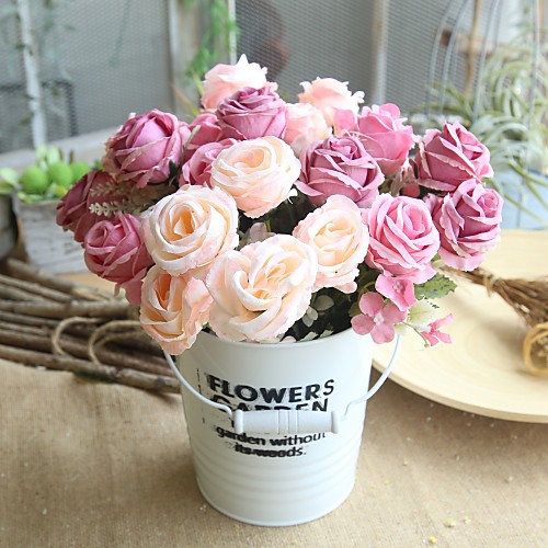 

Искусственные Цветы 1 Филиал Классический Деревня Свадебные цветы Розы Букеты на стол