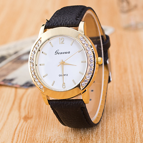 

Жен. Наручные часы Diamond Watch Кварцевый Стеганная ПУ кожа Черный / Белый / Синий Повседневные часы Аналоговый Дамы Мода - Светло-синий Хаки Светло-Зеленый