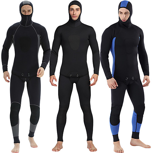 

Men's Full Wetsuit 3mm SBR Neoprene Diving Suit Thermal / Warm Anatomic Design Long Sleeve Back Zip 2-Piece - Swimming Diving Surfing Solid Colored Spring & Fall Summer