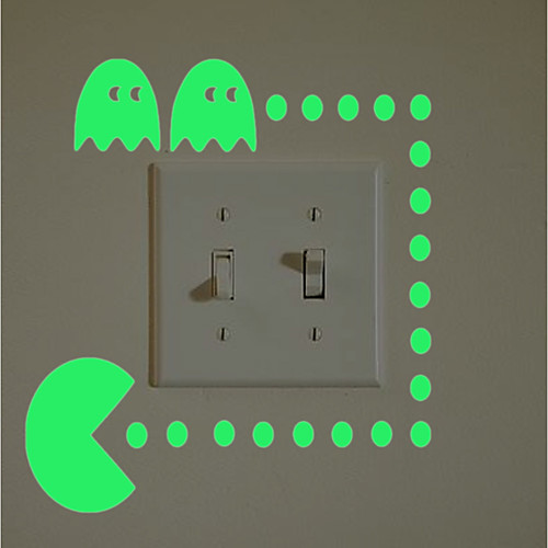 

Halloween Decorations / Holiday Wall Stickers Plane Wall Stickers / Luminous Wall Stickers Light Switch Stickers, Nonwoven / ABSPC Home Decoration Wall Decal Wall / Window Decoration 1pc / Removable