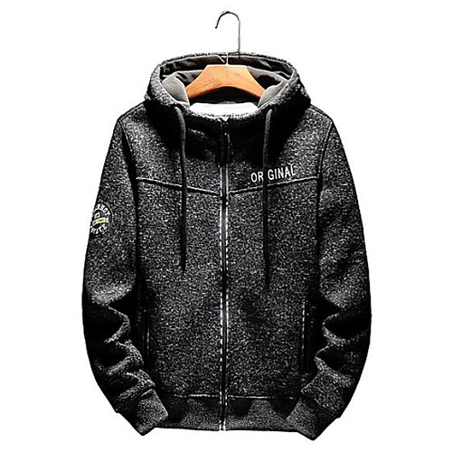 

Men's Basic Long Sleeve Hoodie - Solid Colored Hooded Navy Blue L