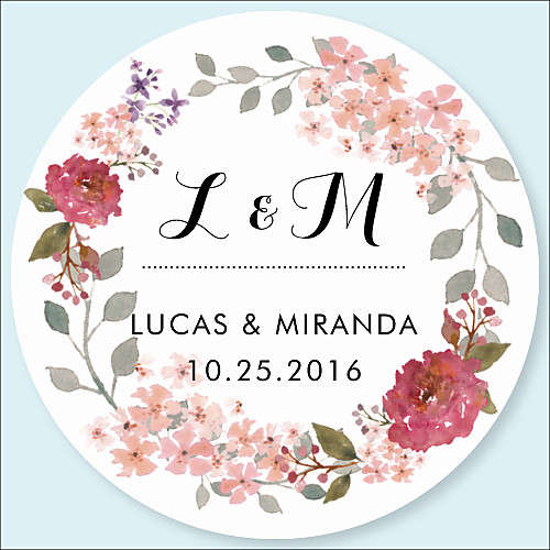 

Wedding Stickers, Labels & Tags - 48 pcs Circular Stickers / Envelope Sticker All Seasons