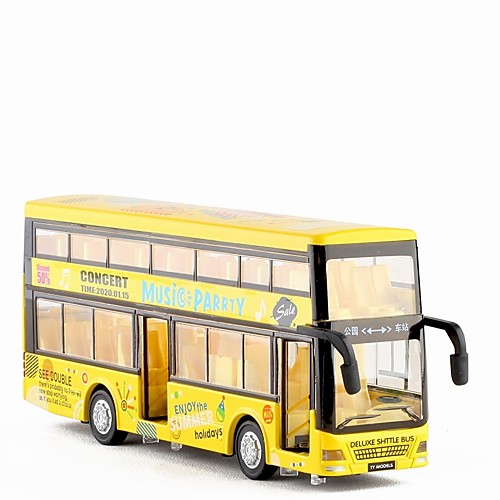 

1:32 Toy Car Double-decker Bus Bus New Design Metal Alloy Mini Car Vehicles Toys for Party Favor or Kids Birthday Gift 1 pcs