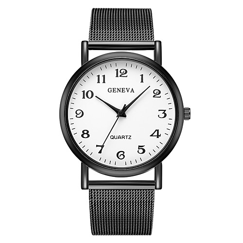 

Geneva Women's Wrist Watch Quartz New Design Casual Watch Cool Alloy Band Analog Casual Fashion Black - Black / Gold Black / White One Year Battery Life