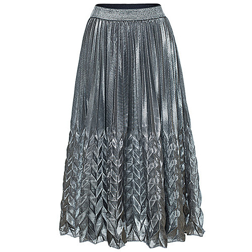 

Жен. Хлопок Макси Облегающий силуэт Подол Однотонный