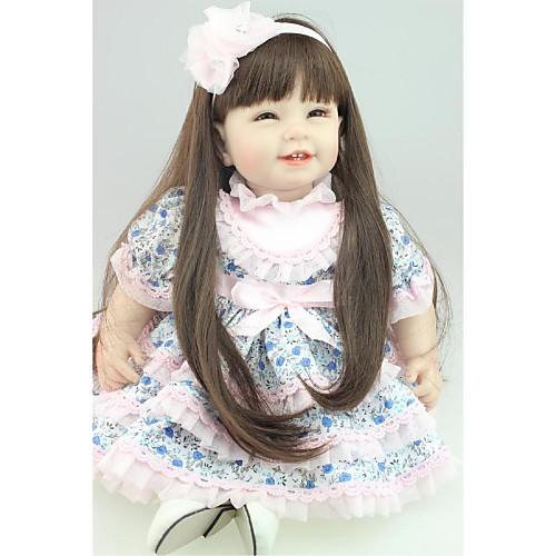 

NPKCOLLECTION NPK DOLL Куклы реборн Кукла для девочек Девочки 24 дюймовый Подарок Очаровательный Искусственная имплантация Коричневые глаза Детские Девочки Игрушки Подарок