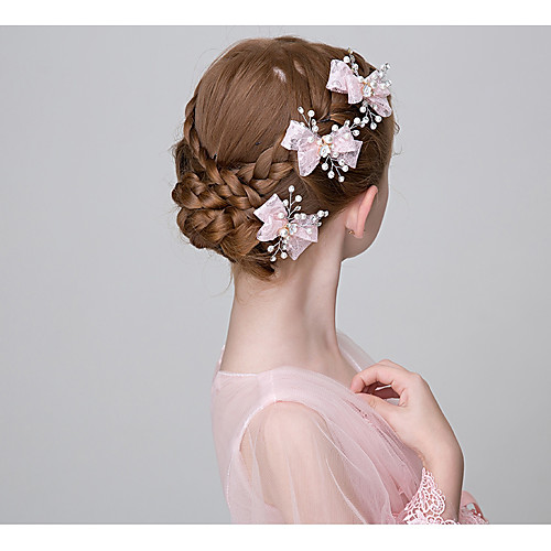 

Pearl Hair Clip with Floral 3 Wedding / Daily Wear Headpiece