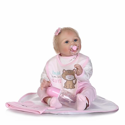 

NPKCOLLECTION NPK DOLL Reborn Doll Girl Doll Baby Girl 24 inch Newborn lifelike Cute Child Safe Parent-Child Interaction Hand Rooted Mohair Kid's Girls' Toy Gift / Artificial Implantation Blue Eyes