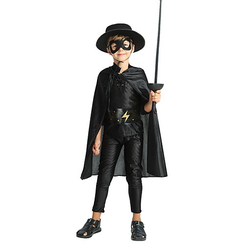 

Cosplay Costume Boys' Kid's Halloween Halloween Carnival Children's Day Festival / Holiday Polyster Outfits Black Solid Colored Halloween