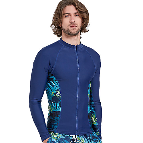 

Муж. Рашгард Анатомический дизайн Влагопроницаемость Впитывает пот и влагу Спандекс Длинный рукав Купальники Одежда для пляжа Верхняя часть Передняя молния Серфинг Виндсерфинг Вейкскейтинг