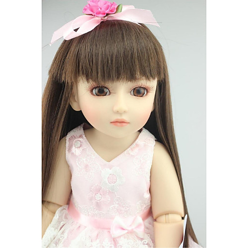 

NPKCOLLECTION 18 inch NPK DOLL Ball-joined Doll / BJD Blythe Doll Country Girl lifelike Gift Artificial Implantation Brown Eyes with Clothes and Accessories for Girls' Birthday and Festival Gifts